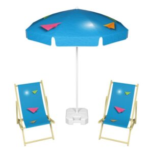 Kit soleil composé de 2 transats et 1 parasol personnalisés