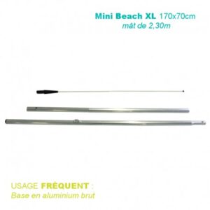 Mât mini beach XL 2,30M pour voile 170x70cm – Usage fréquent
