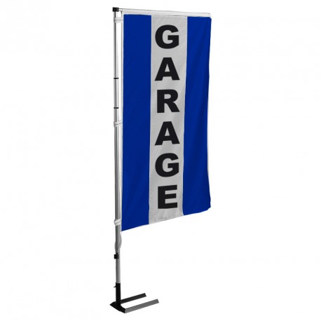 KIT DRAPEAU GARAGE AVEC MÂT ET PIED AUTOCAL – Image 2