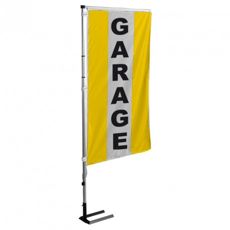 KIT DRAPEAU GARAGE AVEC MÂT ET PIED AUTOCAL – Image 3
