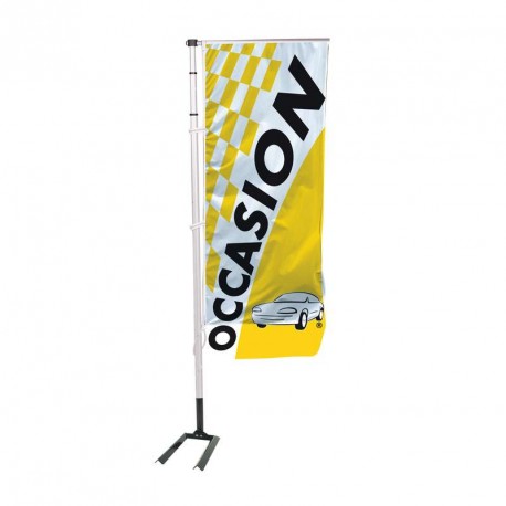 Kit drapeau occasion modèle S2 avec mât et pied autocal – Image 4