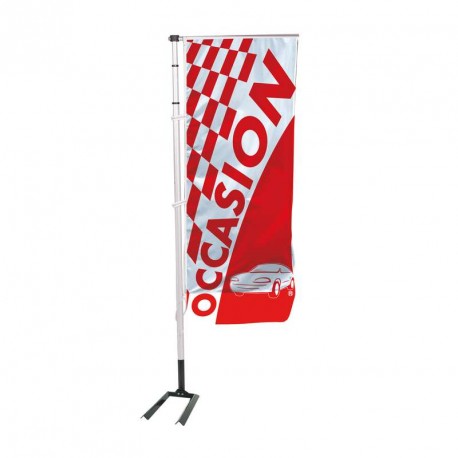 Kit drapeau occasion modèle S2 avec mât et pied autocal – Image 5